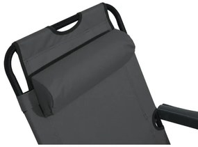 Skladacie polohovateľné kreslo antracit