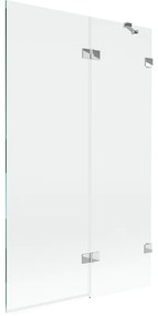 Mexen Lunar, 2-krídlová vaňová zástena pravá 110 x 150 cm, číre sklo, chrómová, 897-110-100-01-00-P