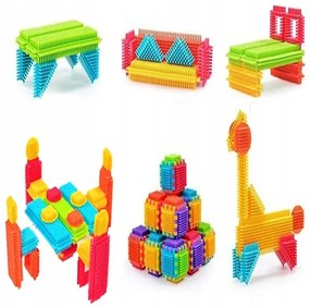 Bloky Ježci stavebné doštičky 140 prvkov v kartóne