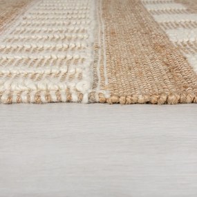Béžový jutový behúň Flair Rugs Medina, 60 x 230 cm