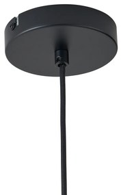 Retro závesná lampa čierna so zeleným sklom - Denise