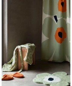 Kúpeľňová predložka Unikko 73x74, zeleno-biela