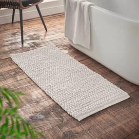 Biela kúpeľňová predložka 50x120 cm Aspen Bobble – Bianca