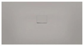 VILLEROY &amp; BOCH Squaro Infinity obdĺžniková sprchová vanička z materiálu Quaryl, v úrovni podlahy/do niky, protišmyk (C), 1500 x 800 x 40 mm, Grey, UDQ1580SQI2IV-3S