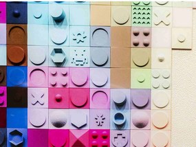 Pixel Face sklenený obraz viacfarebný 120x80 cm
