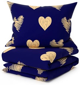 Obliečky z mikrovlákna GOLBINO tmavomodré Rozmer obliečky: 70 x 90 cm | 140 x 200 cm