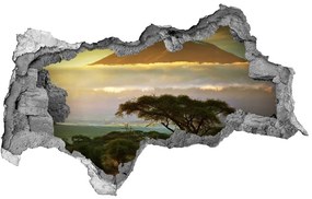 Diera 3D v stene nálepka Kilimanjaro keňa nd-b-49494611