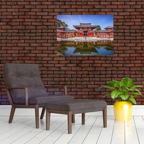 Sklenený obraz - Budhistický chrám (70x50 cm)