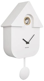 Moderné kukučkové hodiny Karlsson Modern Cuckoo KA5768WH – Biele (41 cm)