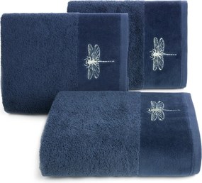 BAVLNENÝ UTERÁK LORI9 SADA 6KS 50X90 CM TMAVOMODRÁ
