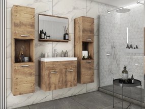 Kúpeľňový nábytok Floryna XL, Farby: biela / biely lesk, Sifón: bez sifónu, Umývadlová batéria: nie