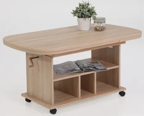 Nastaviteľný konferenčný stolík Babsi, dub sonoma%