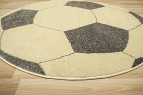 Koberec Lima G758A Football, žltý / grafitový kruh