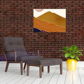 Sklenený obraz - Západ slnka (70x50 cm)