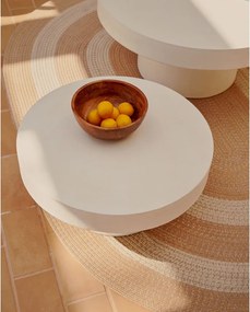 Betónový okrúhly záhradný odkladací stolík ø 90 cm Aiguablava – Kave Home