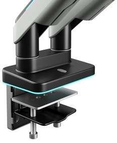 Dvojitý držiak na monitory 49 palcov, sivá-čierna RGB X-Arm Dual
