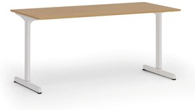 Kancelársky stôl PRIMO BETA, 1600 x 800 mm, biela podnož, buk