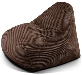 Tmavohnedý menčestrový sedací vak Snug 100 – SLOWDOWN