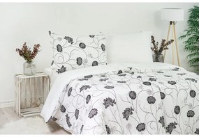 Stanex  obliečky 100% Bavlna Astra čierno-biela 220x240/2x70x90 cm