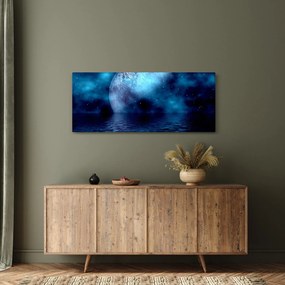 Obraz Mesiaca nad hladinou mora (120x50 cm)