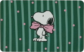 PEANUTS Raňajková doska Snoopy s motýlikom - zelená