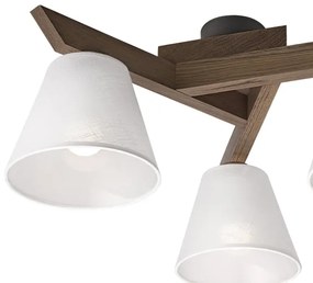 Brilagi - LED  Prisadený luster ANTHONY 3xE14/40W/230V dub orech/biela