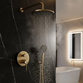 Rea Foster, podomietková sprchová súprava + BOX inštalačný systém, zlatá matná, REA-P6441