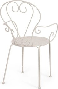 Béžová kovová záhradná stolička Etienne – Bizzotto