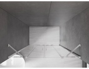 Mexen Velar Duo, posuvné dvere do otvoru 150x200 cm, 8mm číre sklo, chrómový profil, 871-150-000-02-01