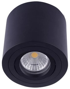 EMITHOR Stropné bodové osvetlenie DOWNLIGHT SURFACE, čierne, guľaté