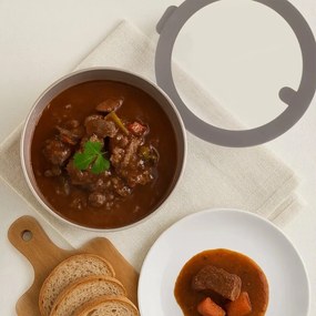 Orion Misa / box s vekom DORA 4,2L, okrúhla pr. 24,5 cm, sv. hnedá