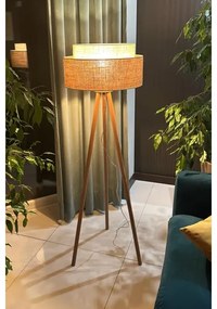 Duolla - Stojacia lampa YUTE BOHO 1xE27/15W/230V pr. 45 cm hnedá/krémová