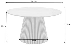 Dizajnový jedálenský stôl Wadeline 140 cm prírodný dub