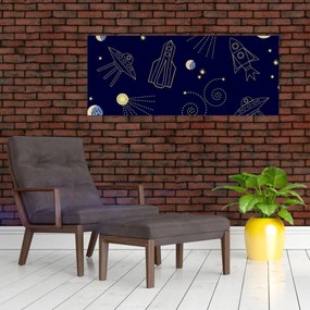 Obraz - Vesmír (120x50 cm)