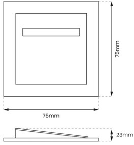 Schodiskové LED svietidlo Fero, 1x LED 0,6w, 4000k, b