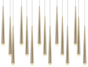 LED závesné svietidlo v zlatej farbe Cala – Trio Select