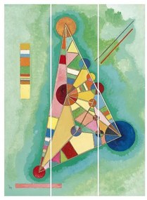 MANUFACTURER -  Súprava posuvnej záclony - Wassily Kandinsky - Rozmanitosť v trojuholníku -3 panely