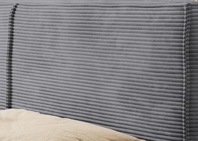 Posteľ Inez 180x200 cm, stredne šedá štruktúrovaná látka