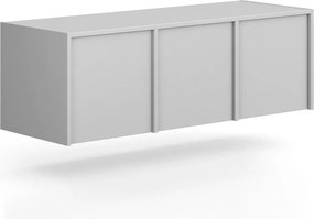 Nadstavba pre skrine FRAME, 3x dvere, 1299 x 450 x 427 mm, PUSH-lock, sivá