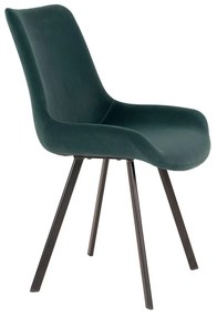Dizajnová stolička Lanakila zelený zamat