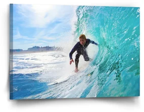Sablio Obraz surfista na vlne - 120x80 cm