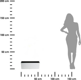 Plastový květináč Bouquet Riflo 56x19 cm bílý