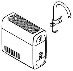 GROHE 31455001 - Drezová batéria BLUE HOME lesklý chróm