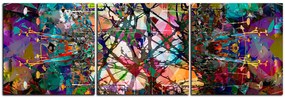 Obraz na plátne - Kvetinové grunge pozadia - panoráma 5108B (120x40 cm)