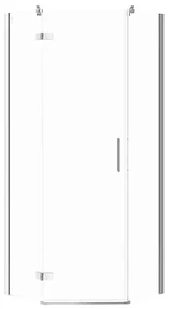 Cersanit Jota, 5-uhoľníkový sprchovací kút 80x80x195 cm, ľavé dvere, 6mm číre sklo, chrómový profil, S160-010