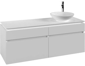 VILLEROY &amp; BOCH Legato závesná skrinka pod umývadlo na dosku (umývadlo vpravo), 4 zásuvky, 1400 x 500 x 550 mm, White Matt, B59000MS