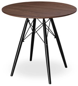 Okrúhly stôl PARIS BLACK DTW 80 cm jaseňové drevo