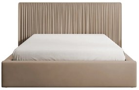 Manželská posteľ 180 cm Thala 180 (s roštom) (s úl. priestorom) (taupe + čierna). Vlastná spoľahlivá doprava až k Vám domov. 1099723