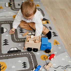 Hanse Home, DOPREDAJ: 160x220 cm Detský koberec Adventures 104535 Grey/mustard, 160x220, šedá, detská izba