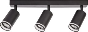 Bodové svietidlo Pipe Ring, 3x čierne kovové tienidlo, b